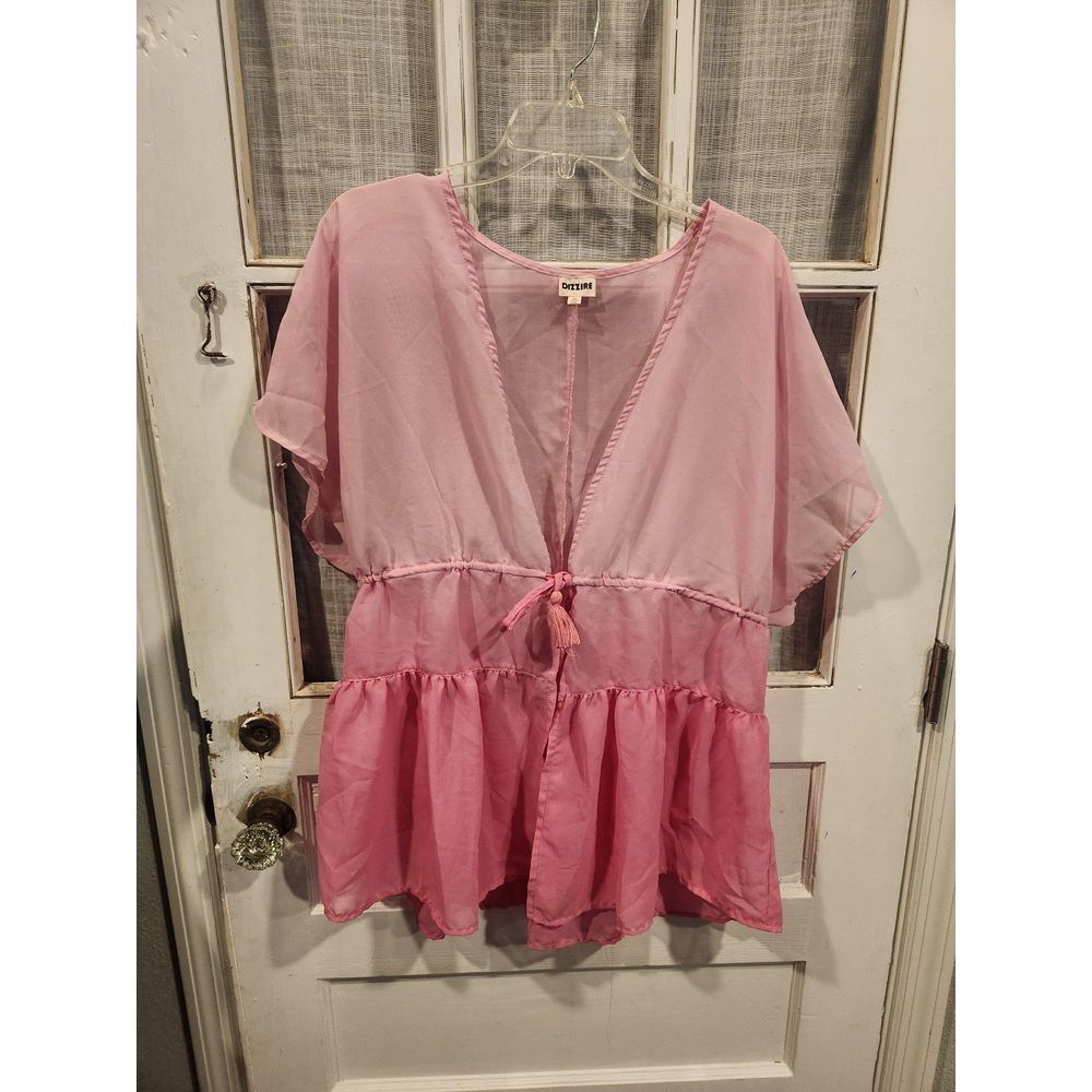 Dizzire Pink Ombre Swimsuit Cover Up Women's Size Medium